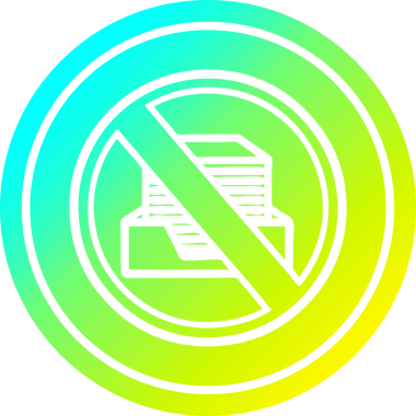 Bir insan tarafından çizilmiş havalı gradyan kaplamalı ofis kağıtsız dairesel simge