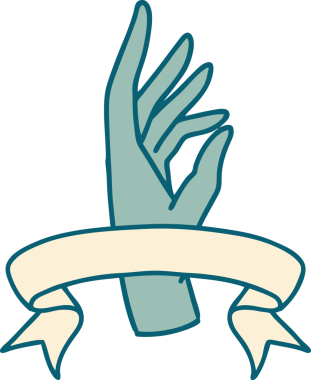 Bir insan tarafından çizilmiş geleneksel dövmeli bir el.