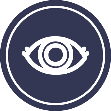 bir insan tarafından çizilmiş göz yuvarlak simgesi.