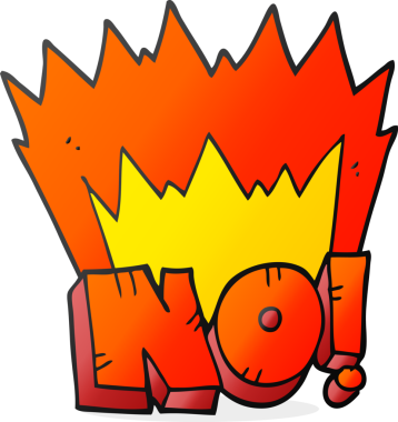 Serbest çizim HAYIR çizgi filmi! Bir insan tarafından çizilmiş bağır