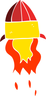 bir insan tarafından çizilmiş karalama roketi fırlatması