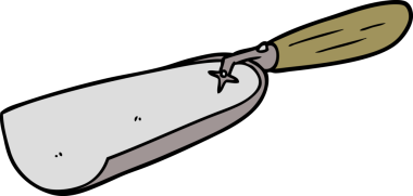 Bir insan tarafından çizilmiş kömür küreği.