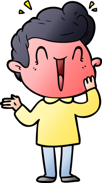 Bir insan tarafından çizilmiş heyecanlı bir çizgi film.