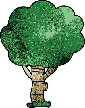 Bir insan tarafından çizilmiş karalama ağacı.