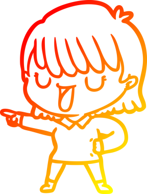 Bir insan tarafından çizilmiş bir karikatür kadın çizimi