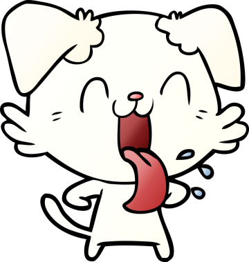 Bir insan tarafından çizilmiş nefes nefese bir köpek.