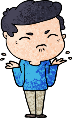 Bir insan tarafından çizilmiş rahatsız bir adam.