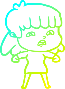 Bir insan tarafından çizilmiş endişeli bir karikatür çizimi.