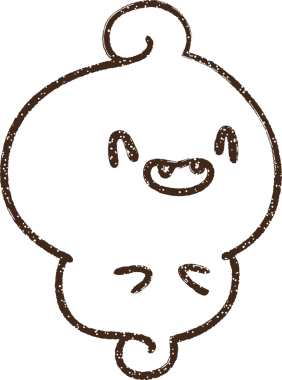 Bir insan tarafından çizilmiş şirin hayalet kömürü.