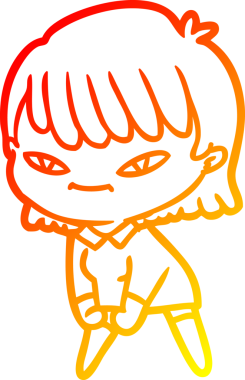 Bir insan tarafından çizilmiş bir karikatür kadın çizimi