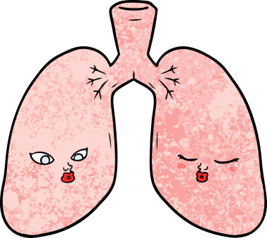 Bir insan tarafından çizilmiş karikatür ciğerleri.