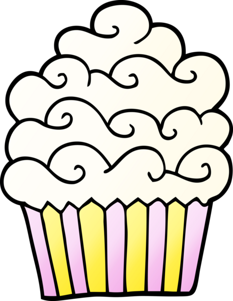 vektör gradyan çizimi bir insan tarafından çizilmiş vanilyalı kek.