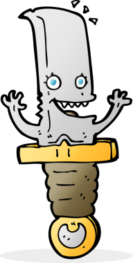 Bir insan tarafından çizilmiş çılgın bir çizgi film karakteri.