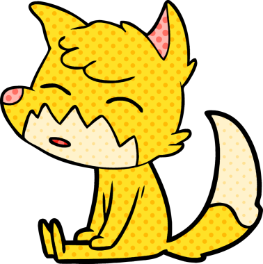 Bir insan tarafından çizilmiş tilki çizimi.