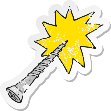 Bir insan tarafından çizilmiş karikatür vidasının gerilmiş yapıştırması.