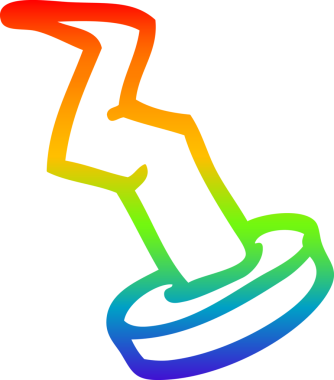 gökkuşağı gradyan çizgi çizimi bir insan tarafından çizilmiş bir çivi