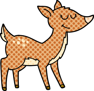 Bir insan tarafından çizilmiş karikatür geyiği