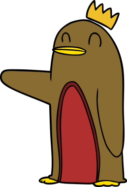 Bir insan tarafından çizilmiş robin çizgi filmi.