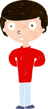 Bir insan tarafından çizilmiş endişeli bir adam.