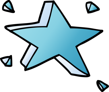 Bir insan tarafından çizilmiş karalama yıldızı.