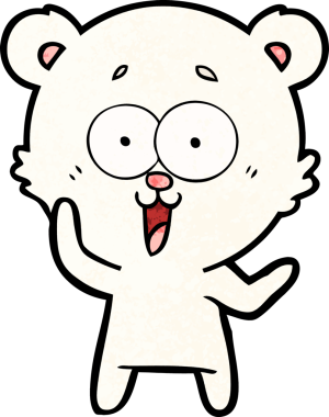 Bir insan tarafından çizilmiş kutup ayısı karikatürü