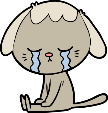 Bir insan tarafından çizilmiş çizgi film köpeği.