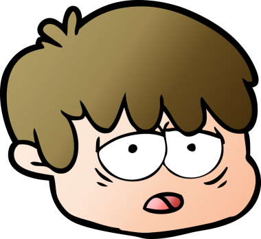 Bir insan tarafından çizilmiş erkek yüzü.