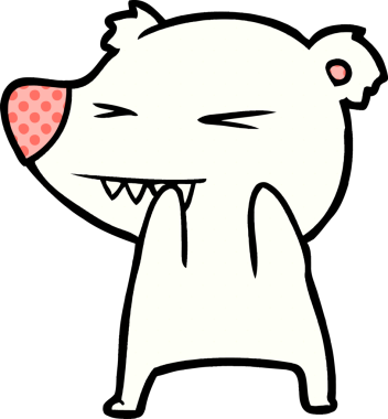 Bir insan tarafından çizilmiş kutup ayısı karikatürü