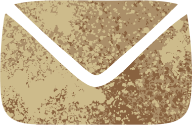 Bir insan tarafından çizilmiş kağıt zarfın retro çizim tarzı karikatürü