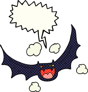 Bir insan tarafından çizilmiş serbest çizilmiş çizgi roman konuşma balonu cadılar bayramı sopası.