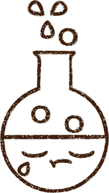 Bir insan tarafından çizilen köpüren Kimyasallar Kömür Çizimi