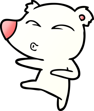 Bir insan tarafından çizilmiş kutup ayısı karikatürü