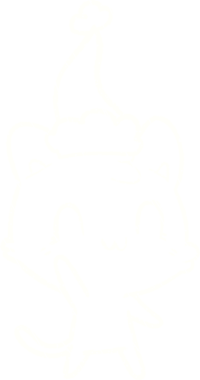 Bir insan tarafından çizilen Noel Kedisi Tebeşiri