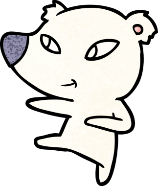 Bir insan tarafından çizilmiş kutup ayısı karikatürü