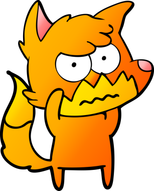 Bir insan tarafından çizilmiş bir tilki.