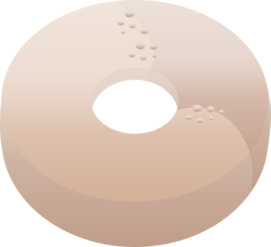 bir insan tarafından çizilmiş donut grafik vektör resimleme simgesi