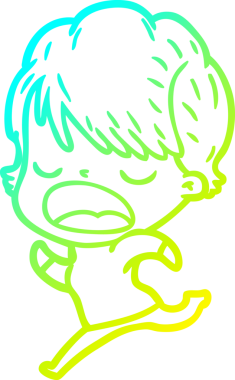 Bir insan tarafından çizilmiş bir karikatür kadın çizimi.