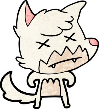 Bir insan tarafından çizilmiş ölü tilki çizgi filmi