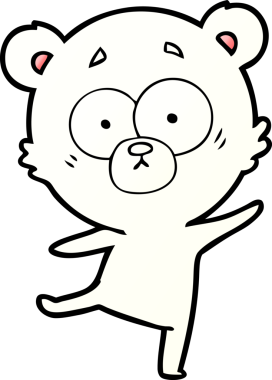 Bir insan tarafından çizilmiş kutup ayısı karikatürü