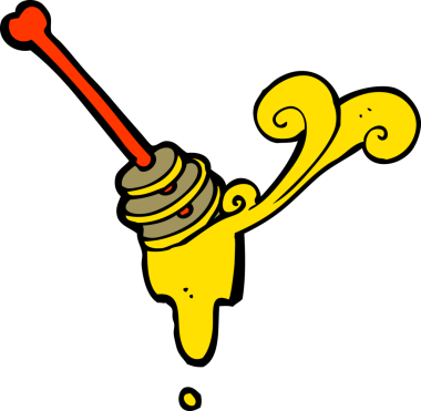 bir insan tarafından çizilmiş ballı çizgi film