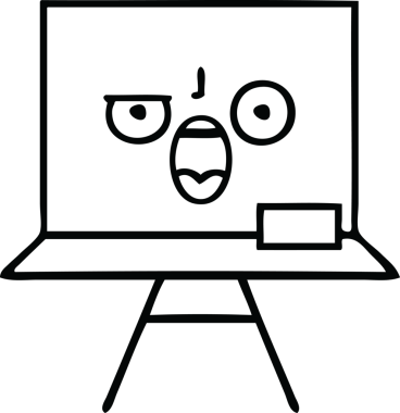 Bir insan tarafından çizilmiş karatahta çizimi