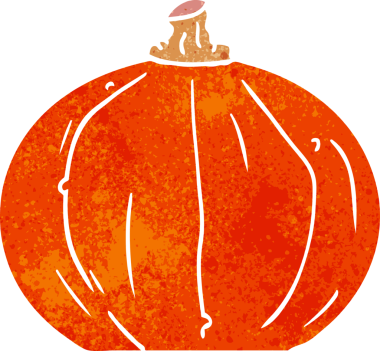 Bir insan tarafından çizilmiş eski bir balkabağı karalaması.