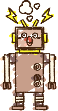 Bir insan tarafından çizilen robot tebeşiri.