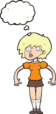 Bir insan tarafından çizilmiş düşünce balonlu bir karikatür.