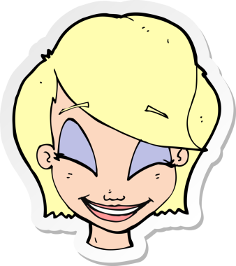 Bir insan tarafından çizilmiş güzel bir kadın yüzü.