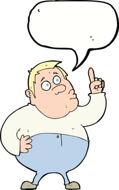 Çizgi filmci bir insan tarafından çizilmiş konuşma balonuyla soru soruyor.