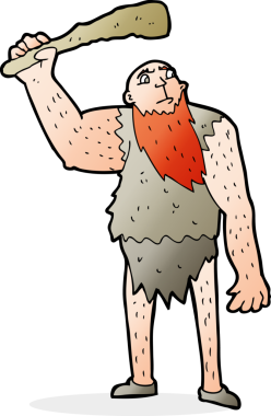 bir insan tarafından çizilmiş neandertal çizgi filmi