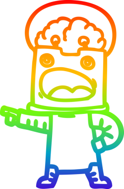 gökkuşağı gradyan çizgisi bir insan tarafından çizilmiş robot çizgi