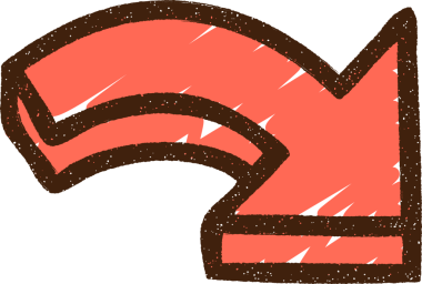 Bir insan tarafından çizilen Yön Oku Tebeşiri