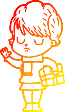 Bir insan tarafından çizilmiş bir karikatür kadın çizimi